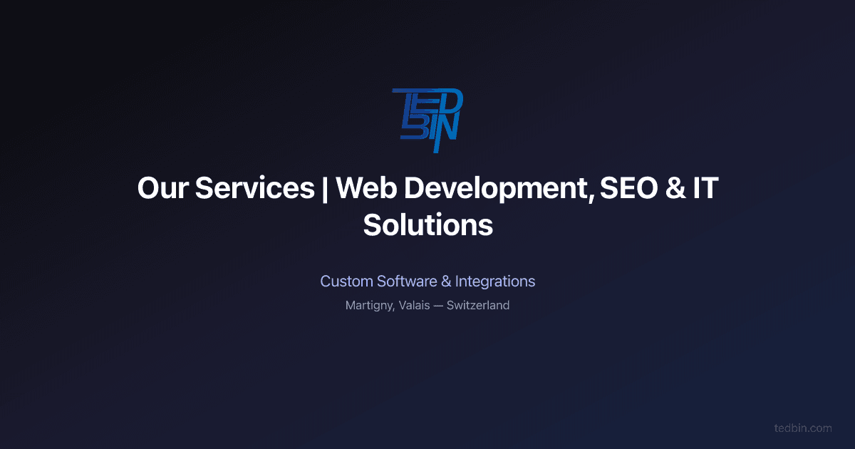 Our Services | Web Development, SEO & IT Solutions | Tedbin